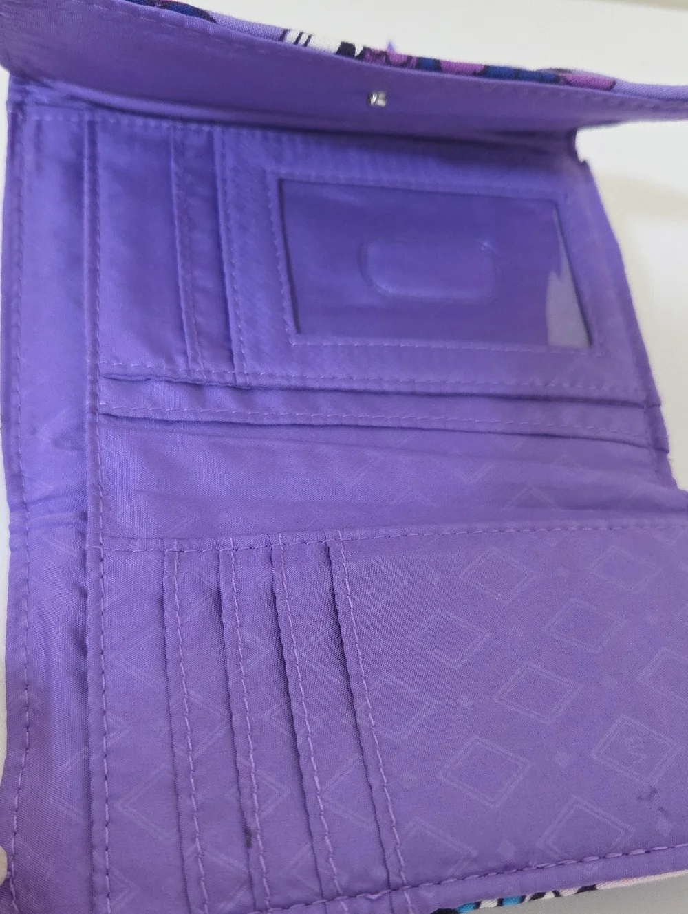 Vera Bradley Purple Floral Quilted Wallet